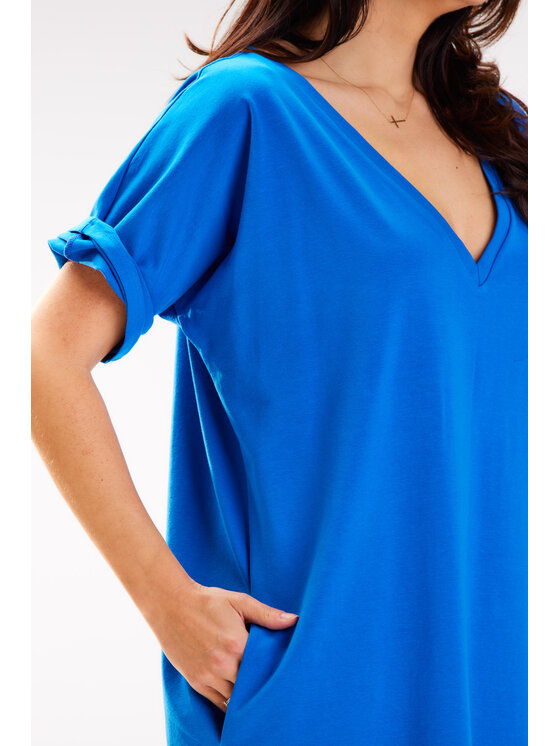 Infinite You Infinite You Sukienka letnia M303 Niebieski Basic Fit