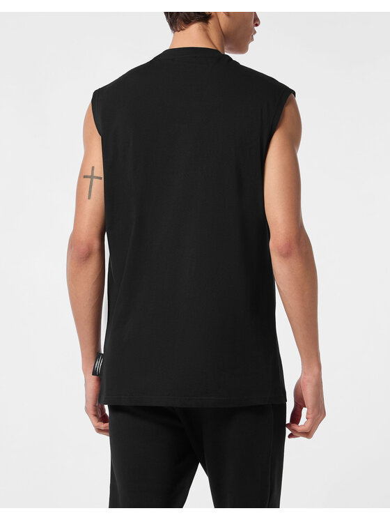 Plein Sport Plein Sport Tank top 10159 Czarny Regular Fit