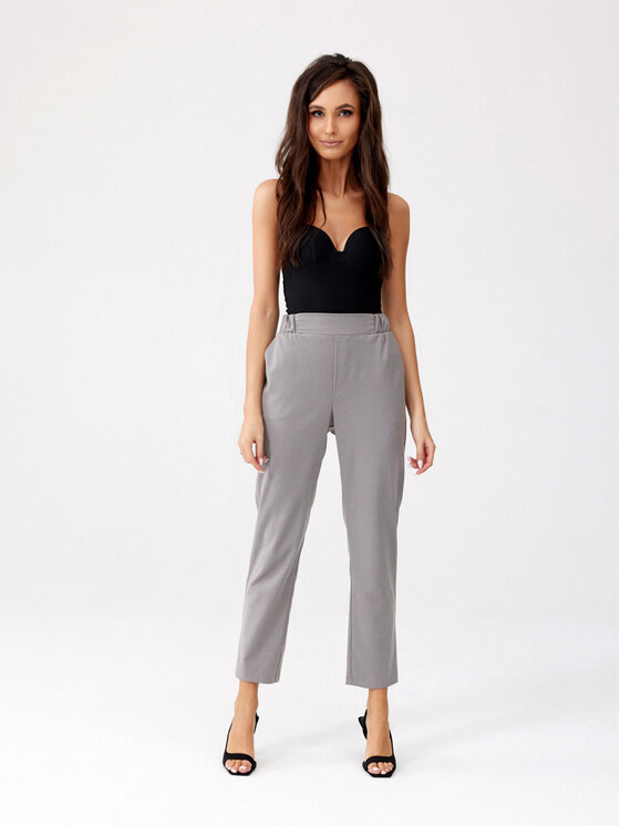 Roco Fashion Roco Fashion Dámské kalhoty Jones Šedá Regular Fit