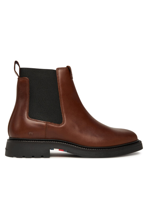 Tommy Hilfiger Tommy Hilfiger Kotníková obuv s elastickým prvkem Comfort Lwt FM0FM05591 Hnědá