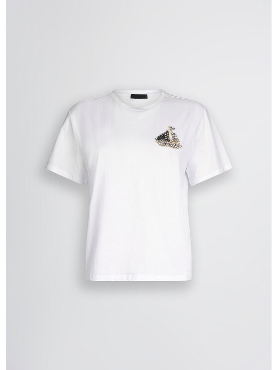Liu Jo Liu Jo T-shirt CA5371J6308M9371 Bianco Regular Fit