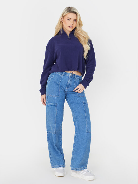 Brave Soul Brave Soul Pulóver LSS-225MARYNAV Sötétkék Straight Fit