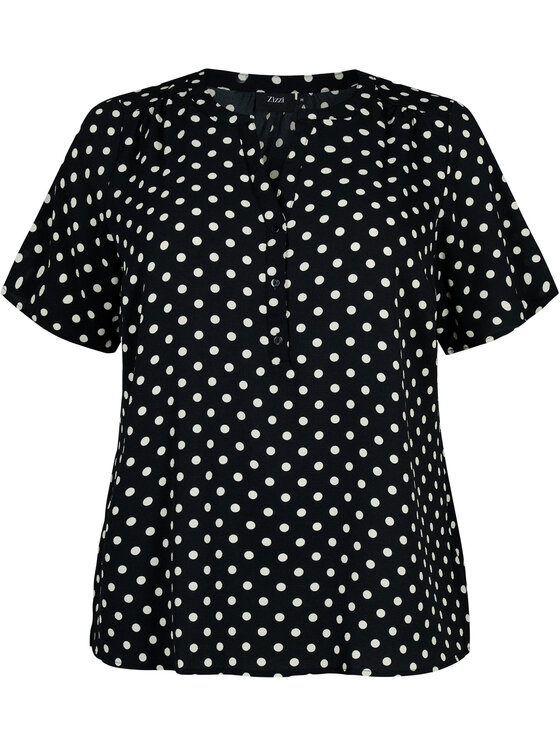 Zizzi Zizzi Särkpluus CA02310O Must Regular Fit