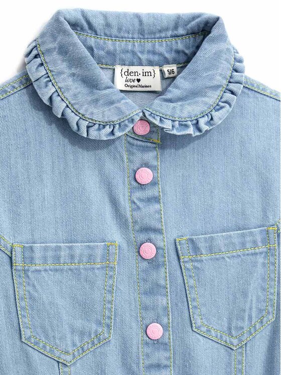 Original Marines Original Marines Sukienka jeansowa DFP3007CF Niebieski Regular Fit