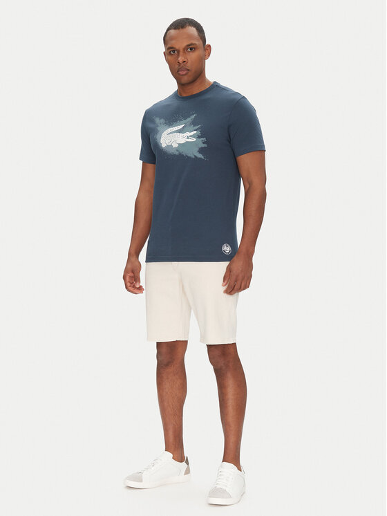 Lacoste Lacoste Футболка TH8725 Cиній Regular Fit