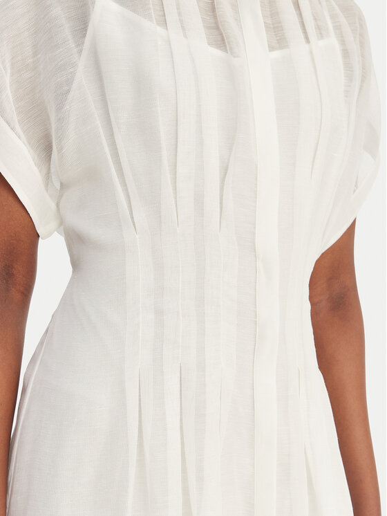 BOSS BOSS Vestito chemisier Davinata 50559733 Bianco Regular Fit