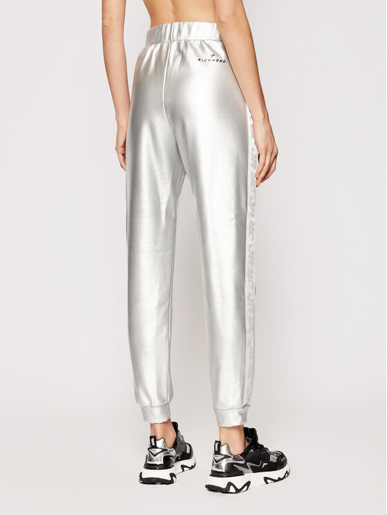 John Richmond John Richmond Dirbtinės odos kelnės Giunilda UWP21030PA Sidabrinė Regular Fit