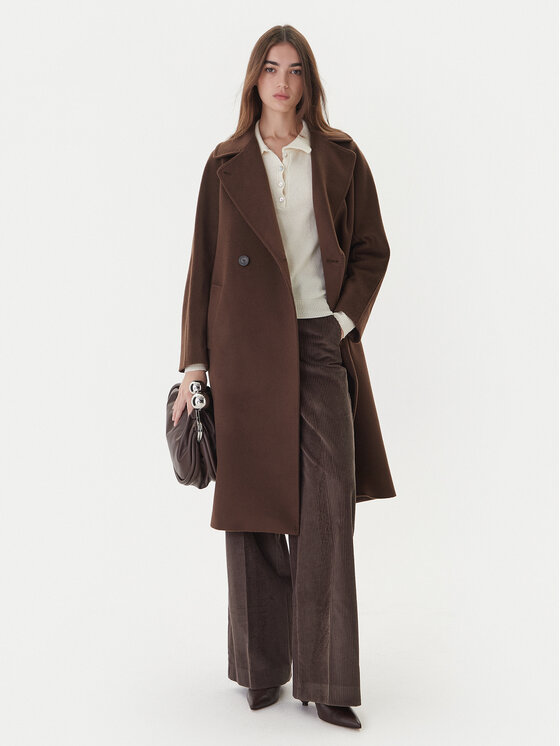 Weekend Max Mara Weekend Max Mara Vlnený kabát Resina 2525016102 Hnedá Regular Fit