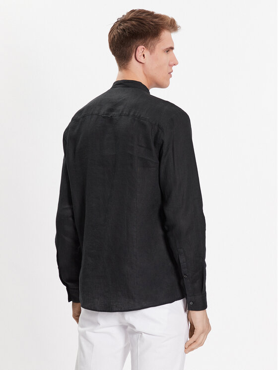 HUGO Hugo Риза 50490740 Черен Slim Fit