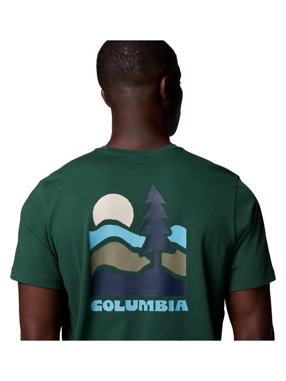 Columbia Columbia T-Shirt 203645 Zielony Regular Fit