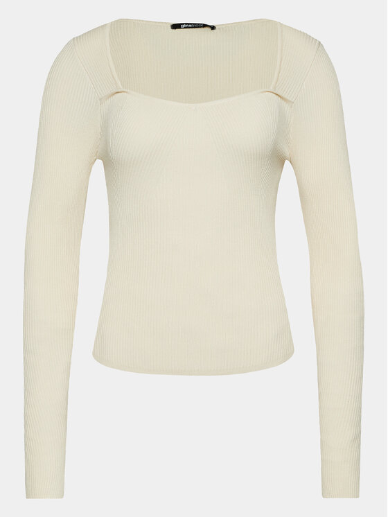 Gina Tricot Gina Tricot Μπλουζάκι 21217 Εκρού Regular Fit