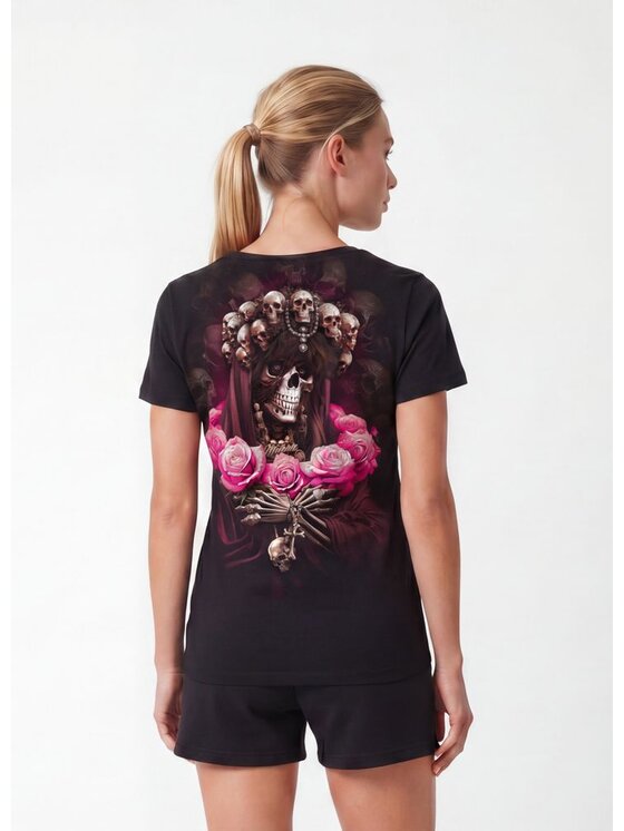PITBULL PITBULL T-Shirt SANTA MUERTE Czarny Regular Fit