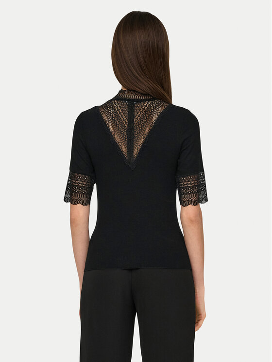 ONLY ONLY Bluză Tilde 15335353 Negru Slim Fit