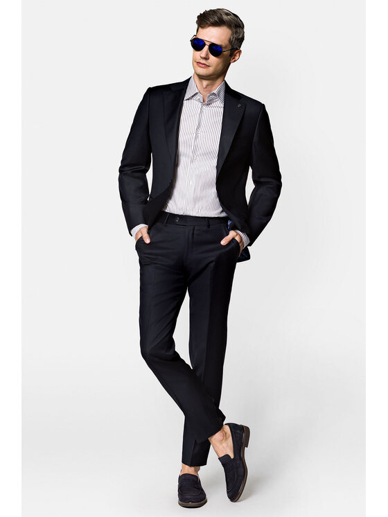 Lancerto Lancerto Garnitur Albany GA073122000014 Granatowy Regular Fit