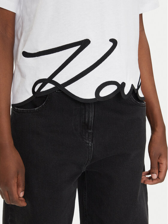 KARL LAGERFELD KARL LAGERFELD T-särk A2W17104 Valge Relaxed Fit