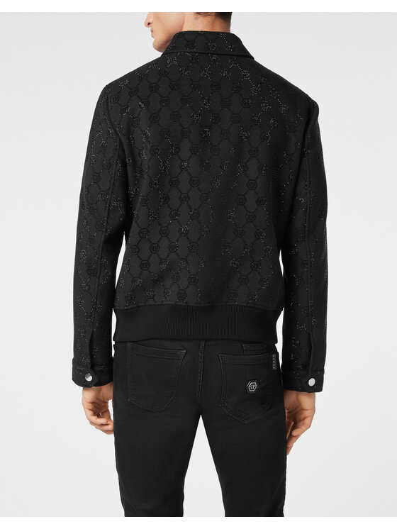 PHILIPP PLEIN PHILIPP PLEIN Kurtka bomber 23457 Czarny Regular Fit