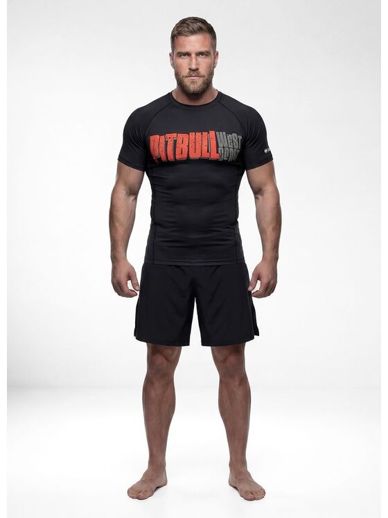 PITBULL PITBULL Koszulka techniczna REBEL BORN Czarny Regular Fit