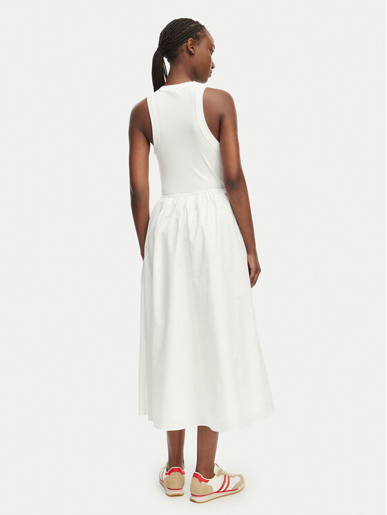 Tommy Jeans Tommy Jeans Sommerkleid DW0DW22593 Creme Regular Fit