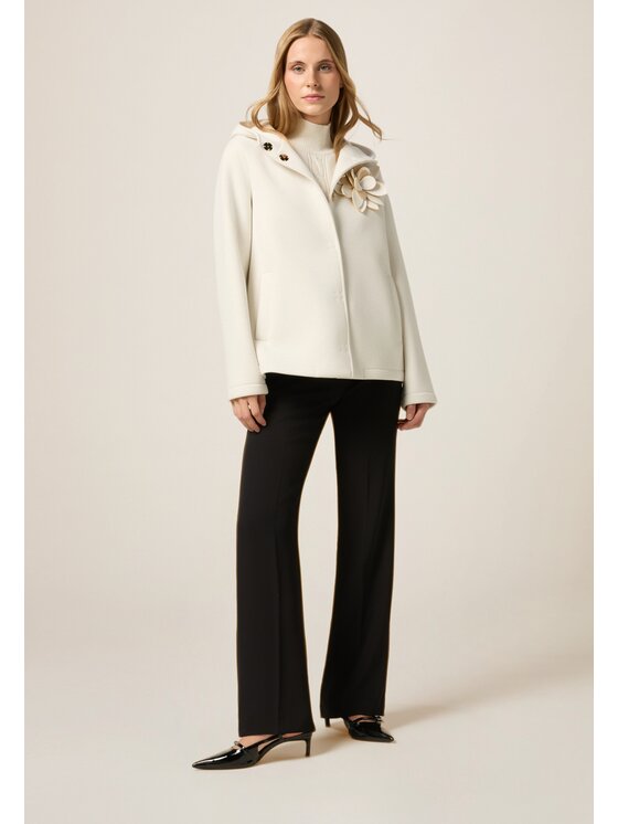 Oltre Oltre Cappotto 8710R001277N0V1 Bianco Baggy Fit