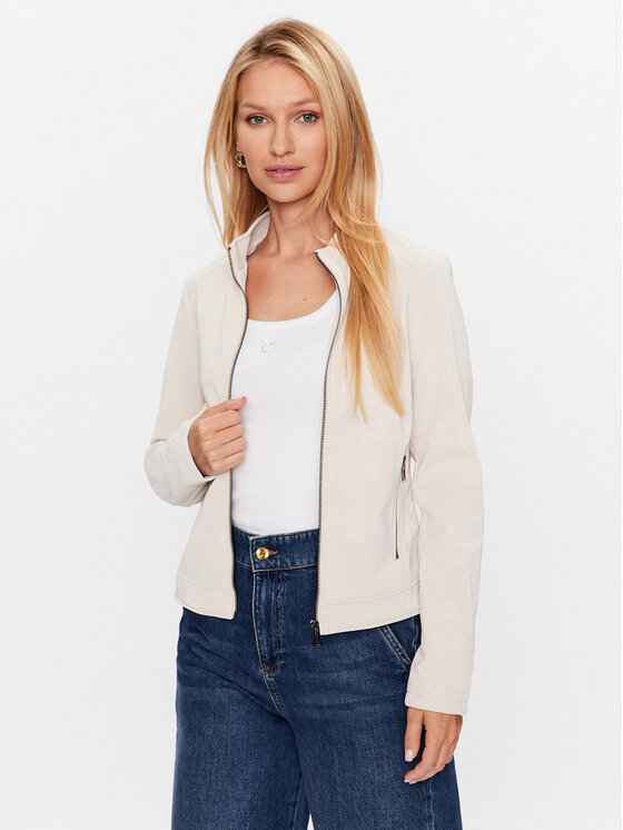 Desigual Desigual Куртка зі штучної шкіри Detroit 23SWEW02 Écru Regular Fit