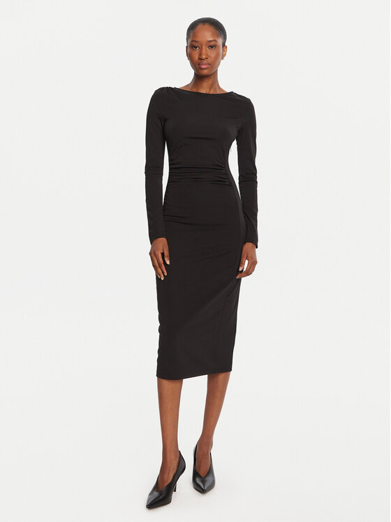 KAOS KAOS Rochie cocktail Abiti RI1MA002 0001 Negru Slim Fit