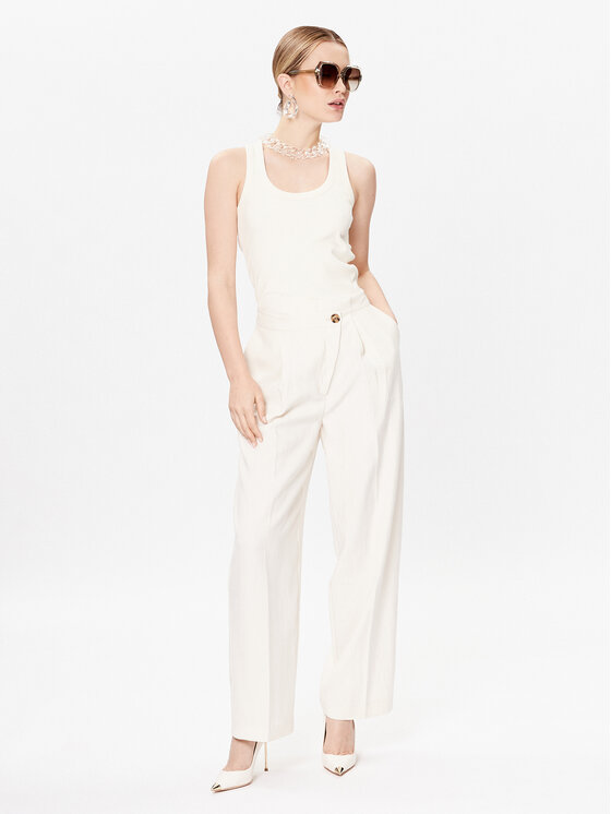 Patrizia Pepe Patrizia Pepe Top 2M4306/J115-W347 Écru Regular Fit