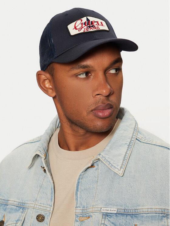 Férfi Baseball sapka Guess Jeans, Sötétkék, M5RZ17 WF8V1