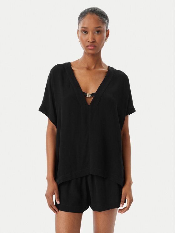 BOSS BOSS Bluză Double B 50557041 Negru Regular Fit