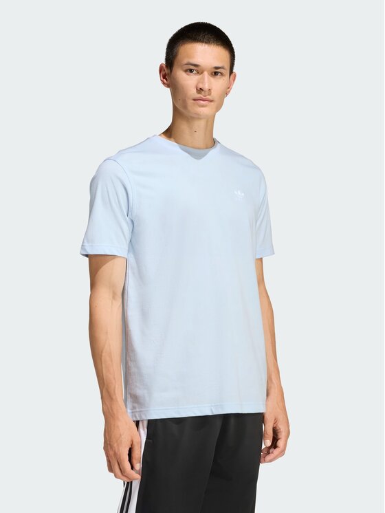 adidas adidas T-Shirt Trefoil Essentials Tee Błękitny Regular Fit