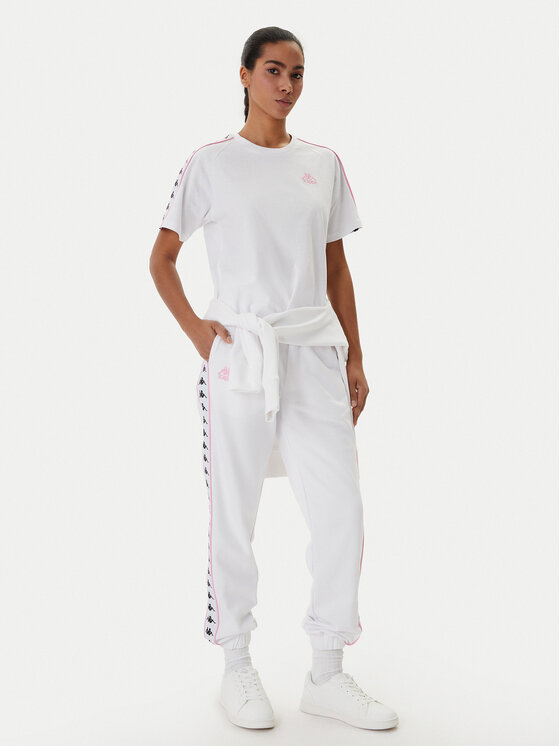 Kappa Kappa Majica Banda Adi 371U6WW Bela Regular Fit