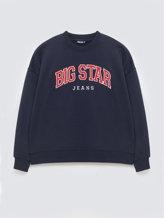 BIG STAR BIG STAR Bluza RUBENA Granatowy Basic Fit