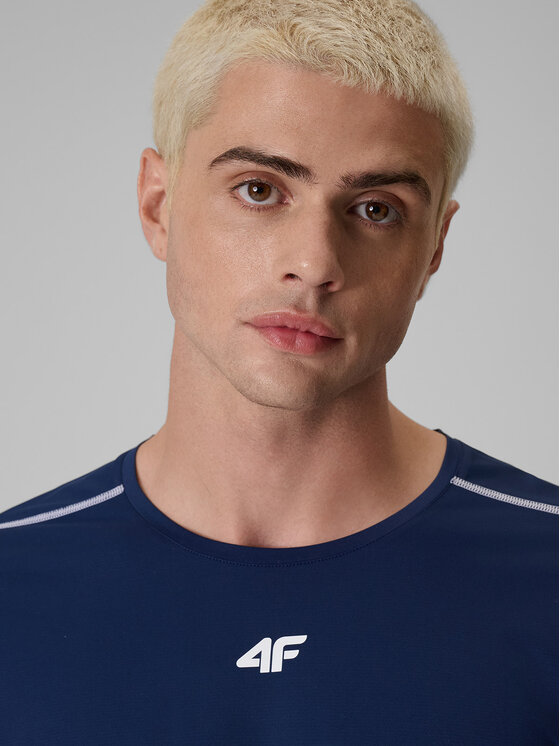 4F 4F Koszulka techniczna SERVE & SMASH Granatowy Regular Fit