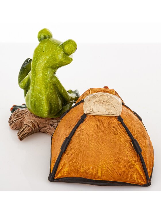 MIAhome MIAhome Figurka żaba na kempingu FROGG na biwaku Zielony