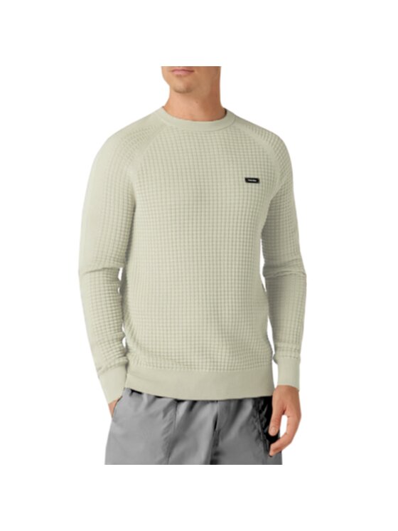Calvin Klein Calvin Klein Sweter TEXTURE K10K111476 Beżowy Regular Fit