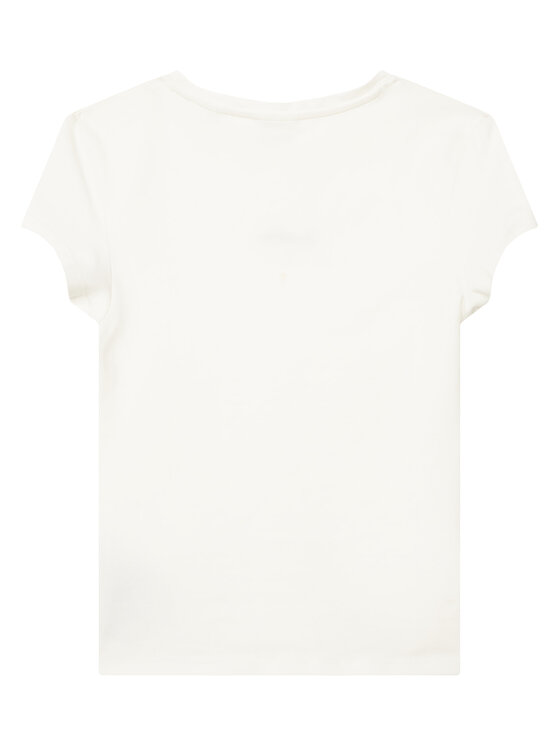 Guess Guess T-Shirt V6YI01 K4258 Kremowy Slim Fit