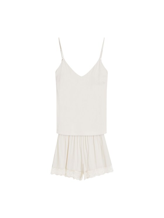Esotiq Esotiq Piżama 44945 Beżowy Regular Fit