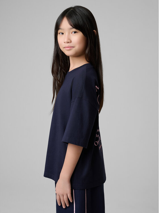4F 4F T-Shirt BOW MOTION Granatowy Loose Fit