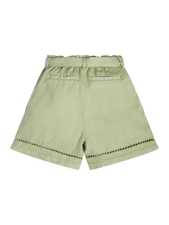 Guess Guess Szorty materiałowe J3GD03 WE8R0 Zielony Relaxed Fit
