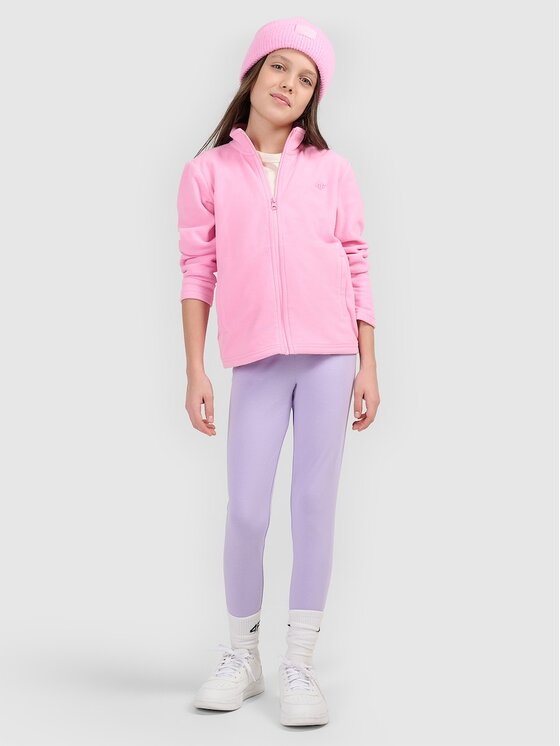 4F 4F Felpa di pile 4FJRSS26TFLEF507-56S Rosa Regular Fit