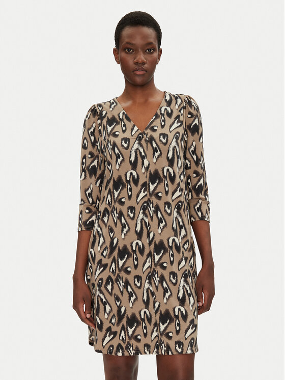 Fransa Fransa Rochie de zi 20612138 Bej Regular Fit