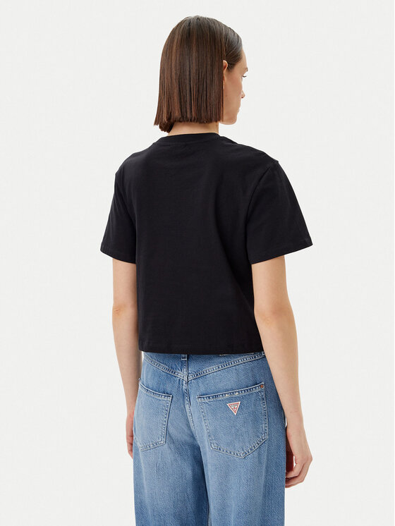 Guess Guess Tricou V5GI12 K9RM1 Negru Boxy Fit