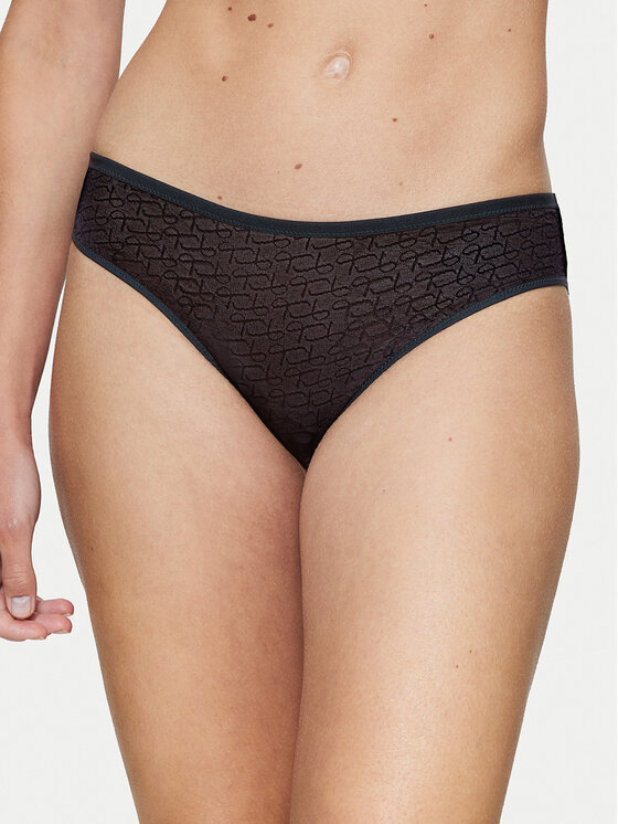 Figi klasyczne, rozmiar 38, Czarne, Signature Sheer 10222554