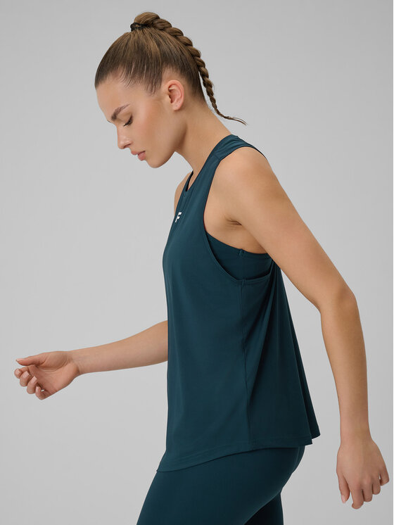 4F 4F Koszulka techniczna BASIC+ Turkusowy Regular Fit