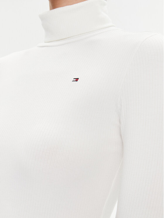 Tommy Hilfiger Tommy Hilfiger Rolák 5x2 WW0WW39826 Écru Slim Fit