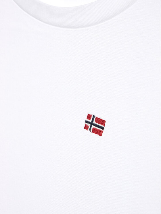 Napapijri Napapijri T-Shirt NP0A4GEH D Biały Regular Fit