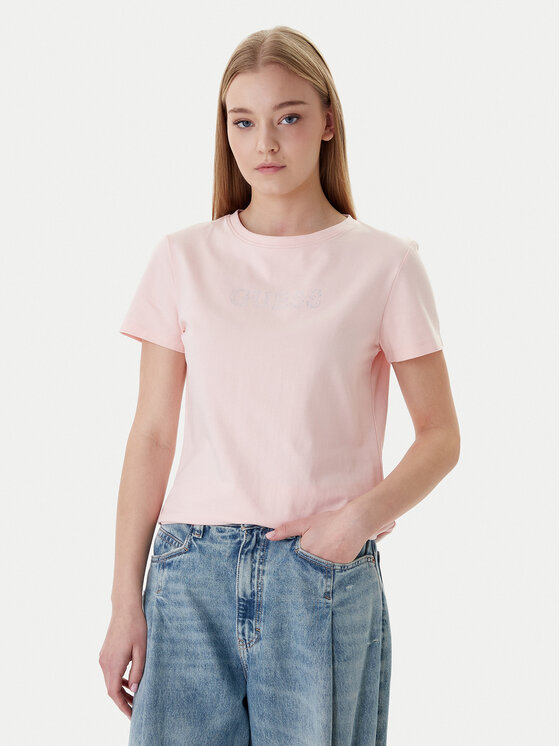 Guess Guess Tričko V3BI11 J1314 Ružová Regular Fit