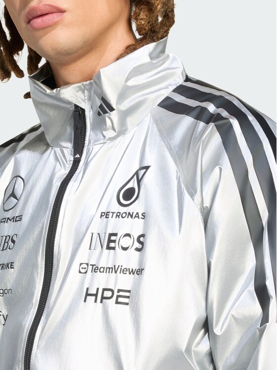 adidas adidas Kurtka przejściowa 172249 Srebrny Oversize