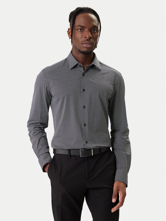 BOSS BOSS Cămașă P-Hank 50556102 Negru Slim Fit