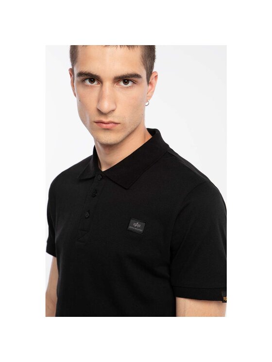 Alpha Industries Alpha Industries Polo AI.136600-03-3XL Czarny Regular Fit