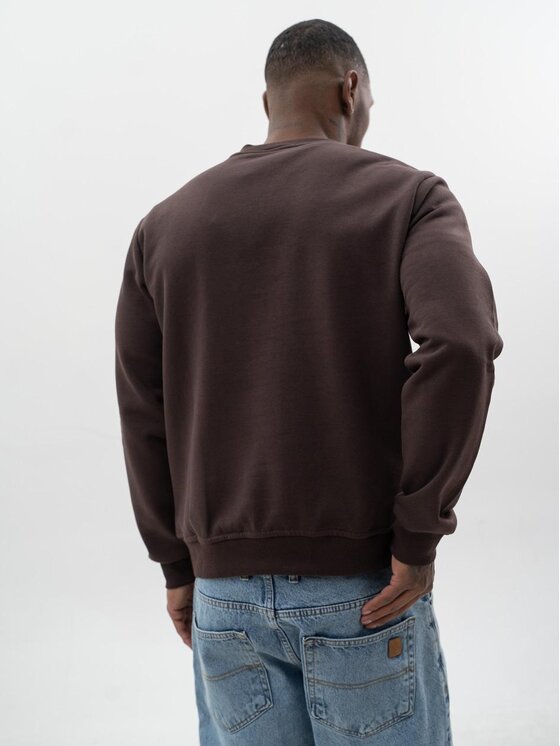 Jigga Wear Jigga Wear Bluza Bluza Bez Kaptura Męska Brązowa Jigga Wear 3D Crown XXL Brązowy Regular Fit